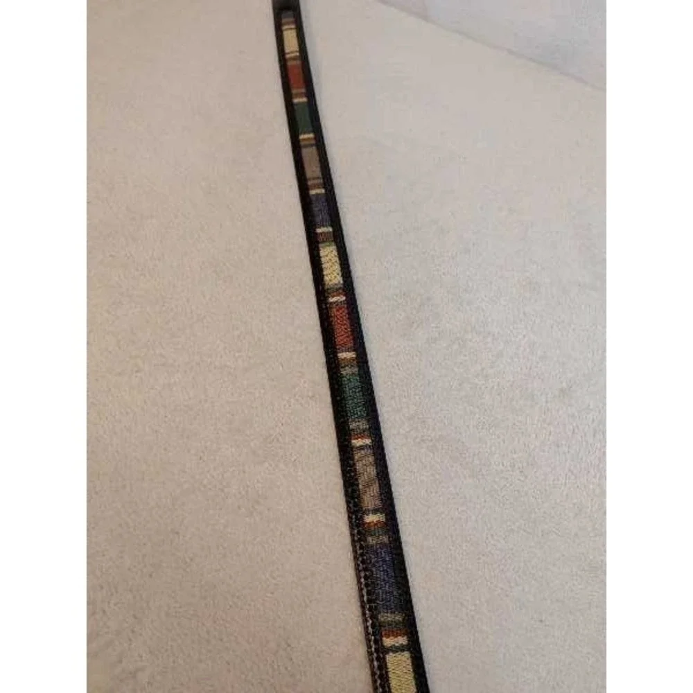 Columbia Sportswear Genuine Leather Woven Stripe Belt 40 Men's Casual Accessory